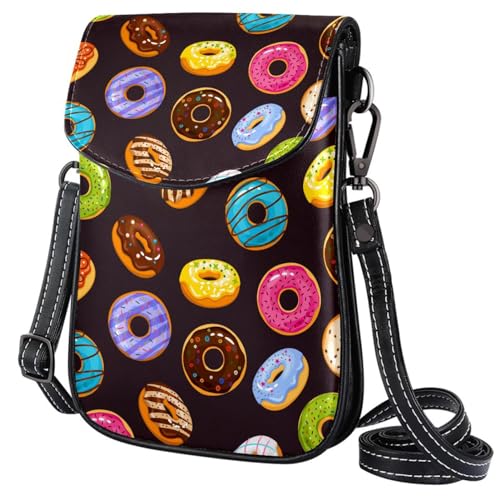 GIOKQB Damen Klein Umhängetasche Donut-Schokolade Schultertasche Handytasche Zum Umhängen Mini Crossbody Tasche von GIOKQB