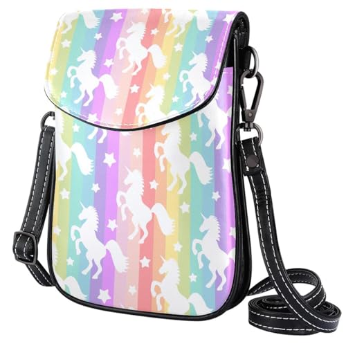 GIOKQB Damen Klein Umhängetasche Einhorn Pferd Schultertasche Handytasche Zum Umhängen Mini Crossbody Tasche von GIOKQB