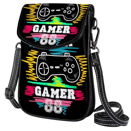 GIOKQB Damen Klein Umhängetasche Gamepad-Steuerung Schultertasche Handytasche Zum Umhängen Mini Crossbody Tasche von GIOKQB