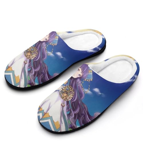 GIOKQB Purple Skirt Girl Hausschuhe Damen Warme Kunstwolle Memory Foam Slippers Rutschfeste Pantoffeln von GIOKQB