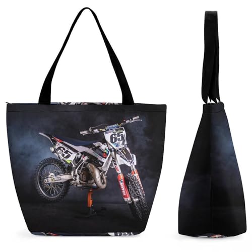 GIOKQB Rennmotorrad Damen Handtasche Shopper Umhängetasche Schultertasche Tragetasche Mit Reißverschluss 28.5x18x32.5cm von GIOKQB