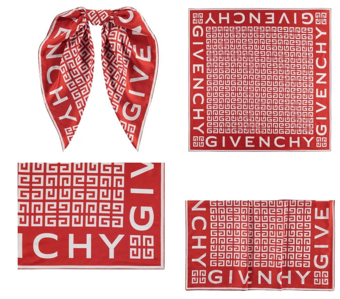 GIVENCHY Strickschal GIVENCHY Silk 4G Logo Scarf Schal Mufflers Stola Seiden-Tuch Shawl Sca von GIVENCHY