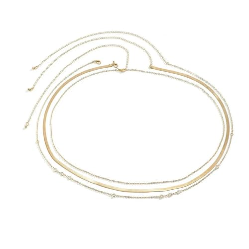 Stück Goldfarbene flache Damen-Hüftkette Stück Goldfarbene flache Damen-Hüftkette von GKJHTED