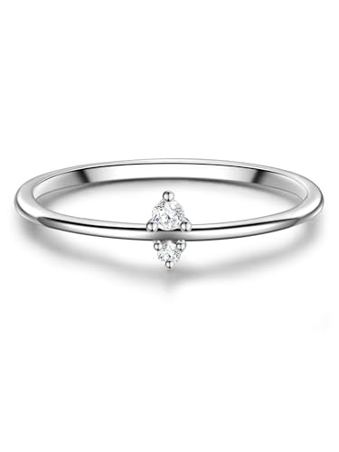 Glanzstücke München Damen Solitärring aus 925/- Sterling Silber mit Zirkonia von GLANZSTÜCKE MÜNCHEN