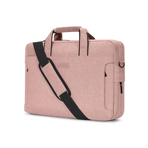 GLigeT Laptoptasche Schutzhülle 15-16 Zoll Multifunktionale Handtasche Große Kapazität Tragbare Laptoptasche Business Aktentasche Laptophülle (Color : Pink, Size : 15-16inch) von GLigeT