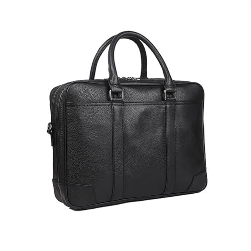 GLigeT Laptoptasche Schutzhülle Herren Aktentasche Laptoptasche Handgefertigte Hauptschicht Rindsleder Umhängetasche Casual Business Handtasche Laptophülle von GLigeT