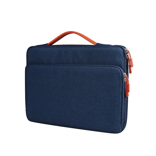 GLigeT Laptoptasche Schutzhülle Laptoptasche, Tablet-Schutzhülle, modische Handtasche, leichte Laptop-Innentasche, Pendler-Aktentasche Laptophülle (Color : Navy blue, Size : 14.1-15.4 inch) von GLigeT