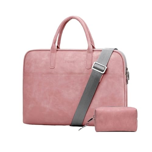 GLigeT Laptoptasche Schutzhülle Moderne Mode Business Laptop Schutztasche 16 Zoll Handheld Aktentasche Laptoptasche Pendlertasche Umhängetasche Laptophülle (Color : Pink) von GLigeT