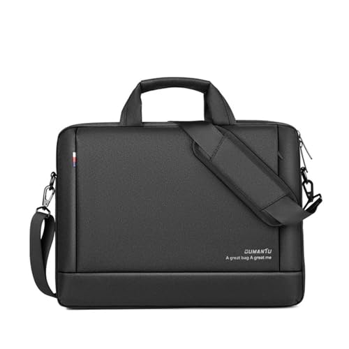 GLigeT Laptoptasche Schutzhülle Wasserdichte Laptoptasche 13/14/15 Zoll Handheld-Aktentasche Praktische Morgenschulter-Umhängetasche Laptophülle (Color : Schwarz, Size : 14") von GLigeT