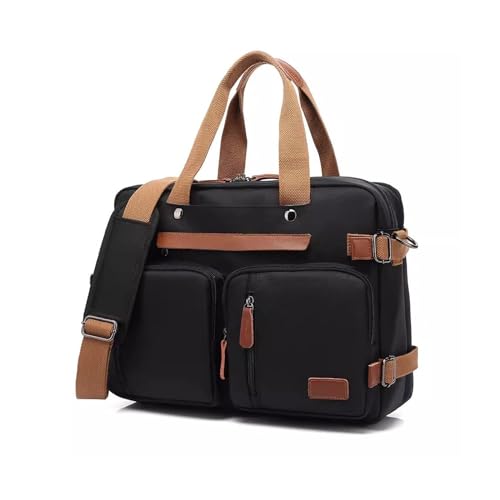 Laptoptasche Schutzhülle 15,6/17,3-Zoll-Handheld-Aktentasche mit großem Fassungsvermögen, Schulter-/Schulter-Laptoptasche, multifunktionale Business-Tasche Laptophülle ( Color : Schwarz , Size : 17.3 von GLigeT