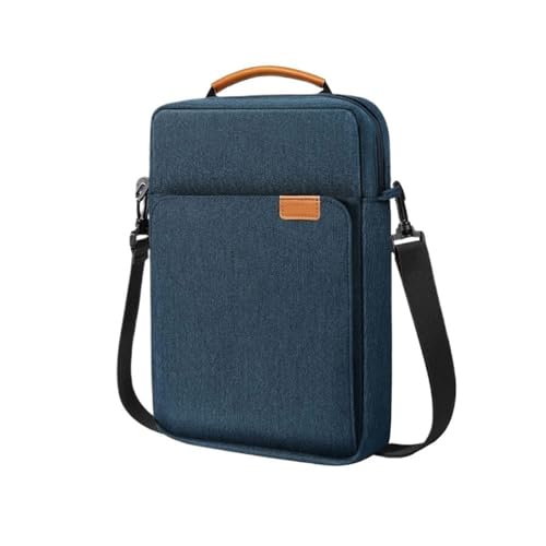 Laptoptasche Schutzhülle Laptop-Tablet-Umhängetasche for MacBook Air Pro 11 12 9. / 10,5 Zoll 11 Zoll iPad Pro Air Tablet-Tragetasche for Surface HP DELL Laptophülle ( Color : Dark blue , Size : 12-13 von GLigeT