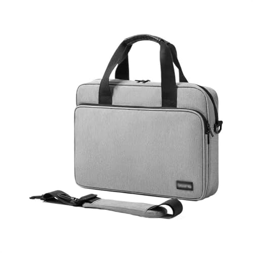 Laptoptasche Schutzhülle Laptoptasche Herren Umhängetasche Handheld Business Aktentasche 15,6 Zoll Tablettasche mit großer Kapazität Laptophülle (Color : Grigio, Size : 15.6 inches) von GLigeT