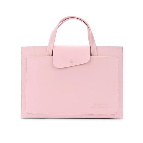 Laptoptasche Schutzhülle Laptoptasche for MacBook Air 13 Hülle for 13 14 15,6 Zoll Xiaomi Huawei Asus Notebook PVC-Material Frauen Schulter Handtasche Aktentasche Laptophülle ( Color : Pink , Size : F von GLigeT