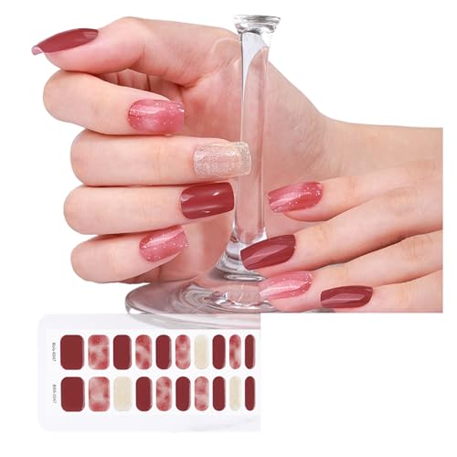 GMBYLBY Gel-Nagellack-Aufkleber, volle Wraps für LED-Lampe, einfaches Anbringen und Entfernen, Feilenstift GMBYLBY Gel-Nagellack-Aufkleber, volle Wraps für LED-Lampe, einfaches Anbringen und Entfernen, Feilenstift von GMBYLBY