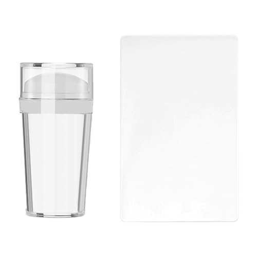 Transparentes Silikon-Stempel-Set für französische Nägel, mit Schabern, rund, sichtbar, für Maniküre, Designs, Stempelsets Transparentes Silikon-Stempel-Set für französische Nägel, mit Schabern, rund, sichtbar, für Maniküre, Designs, Stempelsets von GMBYLBY