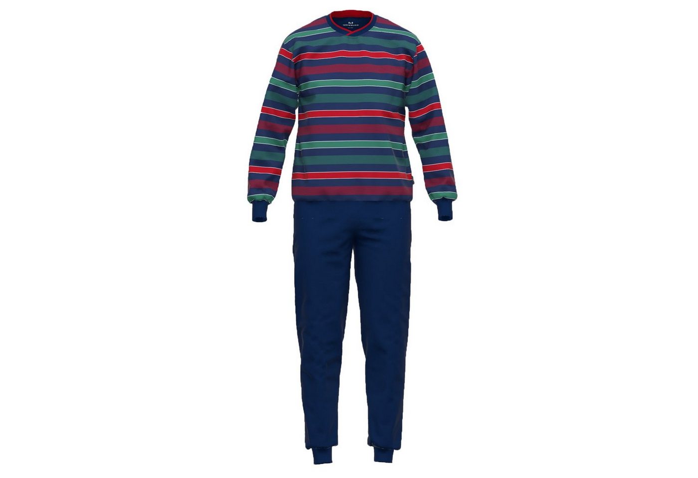 GÖTZBURG Pyjama Herren Schlafanzug Set - lang, Rundhals, gemustert von GÖTZBURG