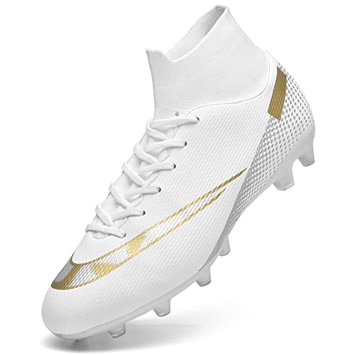 GOGOUP Fußballschuhe Herren High Top Spikes Jungen Fussballschuhe Outdoor Athletics Trainingsschuhe Professionelle Sport Fußball Stiefel 1-Weiß 37 EU GOGOUP Fußballschuhe Herren High Top Spikes Jungen Fussballschuhe Outdoor Athletics Trainingsschuhe Professionelle Sport Fußball Stiefel 1-Weiß 37 EU von GOGOUP