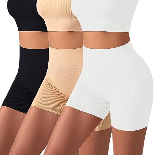 GOLD CARP Shapewear Damen Bauchweg Unterhose Figurenformend Miederpants Bequeme Boxershorts Nahtlose Body Shaper Miederhose Unterwäsche Schwarz+Beige+Weiß L von GOLD CARP