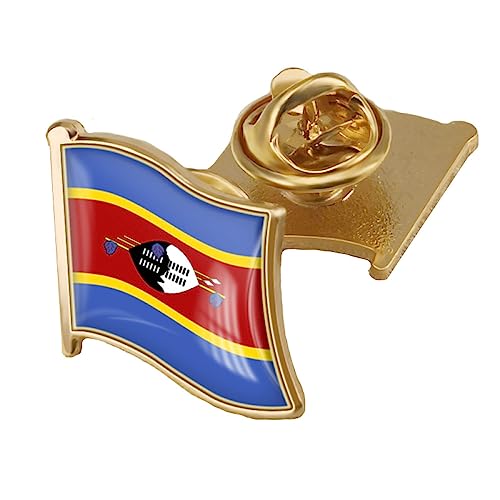 Flaggen Brosche, Swasiland Flagge, Kristall Epoxidharz Abzeichen Brosche, Weltflaggen Abzeichen, Damen Und Herren, Modische Broschen Für Kleidung, Schals, Schals, Hüte, Taschen, Jacken, Bast von GONMFKM