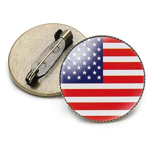 Flaggen Brosche, Usa Flaggen Brosche, Usa, Rundes Emblem, Anstecknadel, Abzeichen Für Damen Und Herren, Schmuckzubehör, Patriotische Emaille Pins, Dekoration, Geschenk Für Ball, Party, Banke von GONMFKM