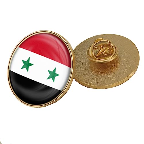 Flaggenbrosche Syrische Arabische Republik Flagge Kristall Epoxidharz Abzeichenbrosche, Weltflaggenabzeichen, Damen Herren Modebroschen Für Kleidung Schal Schal Hut Taschen Jacken Diy Handwe von GONMFKM