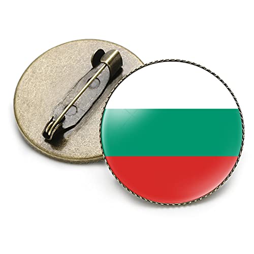 Modische Brosche Mit Bulgarien-Flagge, Retro-Flagge, Edelstein, Anstecknadel, Anstecknadel, Anstecknadel, Knopfbrosche Für Anzug, Krawatte, Hut, Damen Und Herren, Neuartige Schmuckbrosche Fü von GONMFKM