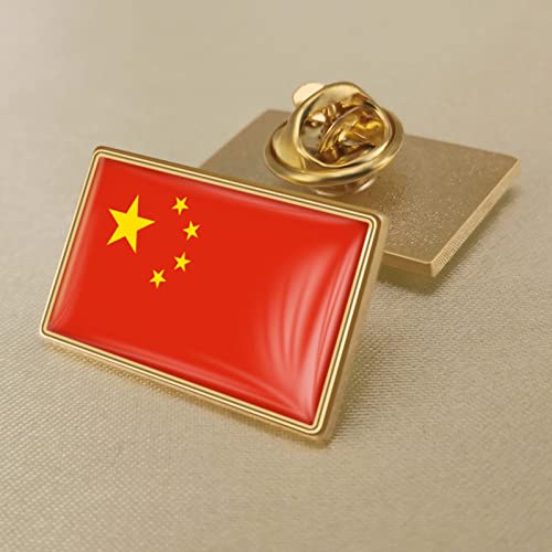 Modische Broschen Mit China-Flagge Für Damen Und Herren, Kristall-Epoxidharz-Abzeichen-Brosche, China-Weltflaggen-Abzeichen, Länder-Neuheits-Schmuckbrosche Für Patriot-Kleidungstaschen-Acces von GONMFKM