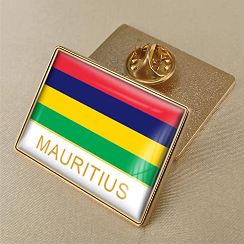 Modische Mauritius-Flagge, Kristall-Epoxidharz-Abzeichen-Brosche, Weltflaggen-Abzeichen Für Damen Und Herren, Länder-Neuheitsschmuck, Patriot-Kleidung, Tasche, Kuba-Flagge, Pin-Broschen, Zub von GONMFKM