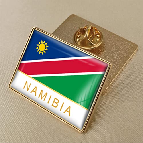 Modische Namibia-Flagge, Kristall-Epoxidharz-Abzeichen-Brosche, Weltflaggen-Abzeichen Für Damen Und Herren, Länder-Neuheitsschmuck, Patriot-Kleidung, Tasche, Kuba-Flagge, Anstecknadel, Brosc von GONMFKM