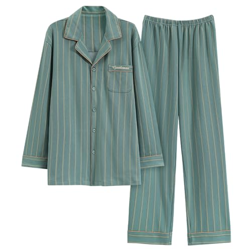 GOSO Jungen Pyjama Sets Baumwolle Button Down Nachtwäsche für Herbst/Winter 2pcs Pjs Sets, Lange Ärmel & Lange Hosen Loungwear Set für große Teenager Jungen GOSO Jungen Pyjama Sets Baumwolle Button Down Nachtwäsche für Herbst/Winter 2pcs Pjs Sets, Lange Ärmel & Lange Hosen Loungwear Set für große Teenager Jungen von GOSO