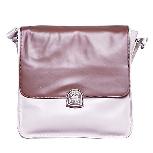 GPO Ledertasche RECORDBAG für Vinyl Aufbewahrung, Creme/Braun von GPO