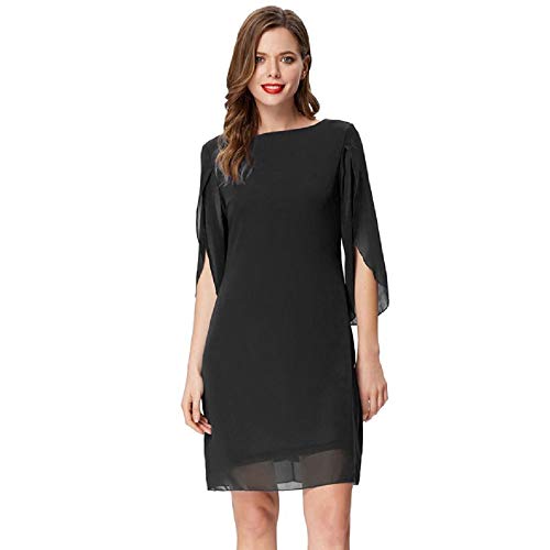 Damen Chiffon Kleid Langarm Loose Fit Freizeit Sommer Elegant Midi Kleid 2XL Schwarz CL888-1 Damen Chiffon Kleid Langarm Loose Fit Freizeit Sommer Elegant Midi Kleid 2XL Schwarz CL888-1 von GRACE KARIN
