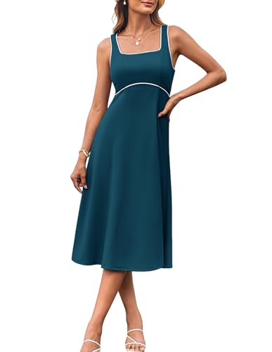 Damen Elegant Midikleid Ärmellos A Linie Trägerkleid Festlich Cocktailkleid Rockabilly Sommerkleid Blaugrün XXL Damen Elegant Midikleid Ärmellos A Linie Trägerkleid Festlich Cocktailkleid Rockabilly Sommerkleid Blaugrün XXL von GRACE KARIN
