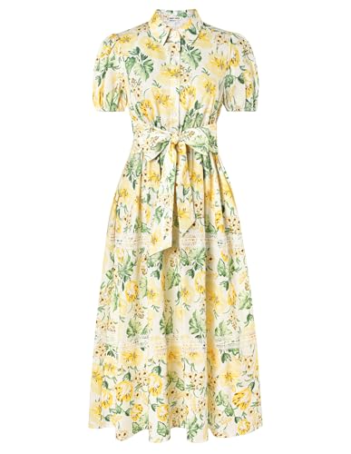 GRACE KARIN Damen A-Linie Dünne Kurzarm Partykleid Elegant V-Ausschnitt Boho Maxi Kleid Langes Swing Blumenkleid Gelbe Blumen-Weiß XXL GRACE KARIN Damen A-Linie Dünne Kurzarm Partykleid Elegant V-Ausschnitt Boho Maxi Kleid Langes Swing Blumenkleid Gelbe Blumen-Weiß XXL von GRACE KARIN