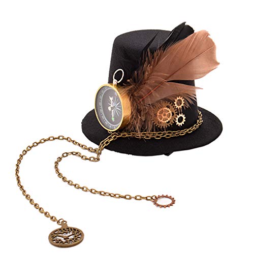 GRACEART Damen Steampunk Mini Zylinder Kopfbedeckungen (L) von GRACEART