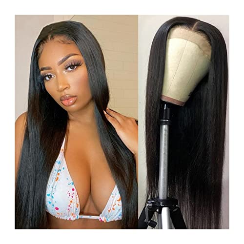 Perücken für Frauen Brasilianische gerade menschliche Haarperücken for Frauen 5x5 Remy Hair Spitze Verschluss Perücke 150% Dichte HD Transparente Spitzenverschluss Perücke 4x4 braune Spitzenverschluss von GRFIT