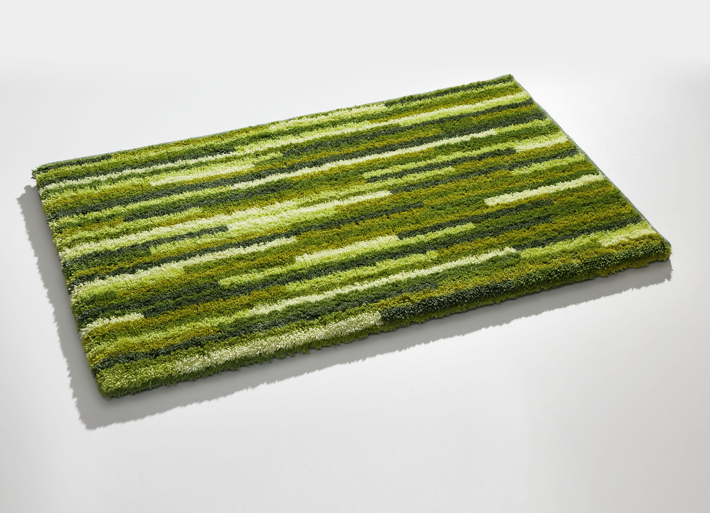 Badgarnitur  mit rutschhemmender Rückseite, Größe 108 (Stand-WC-Vorleger, 50/ 50 cm), Grün von GRUND
