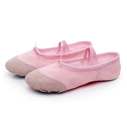 BallettschläPpchen Professionelle Leinwand Weiche Sohle Mädchen Ballett Schuhe Kinder Tanz Hausschuhe Ballett Tanz Weibliche Ballett Yoga Gym Tanz Praxis Schuhe Ballett Tanzschuhe FüRs Ballett(Color:P von GSCLZ