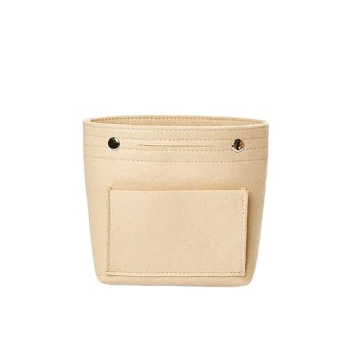 Filzeinsatz Tasche Kosmetiktaschen, Waschbeutel, Schreibwaren, Federmäppchen for Damen, innere Geldbörse, Filzeinsatz, Kosmetiktasche, Make-up-Taschen (Color : Beige) von GSJNHY