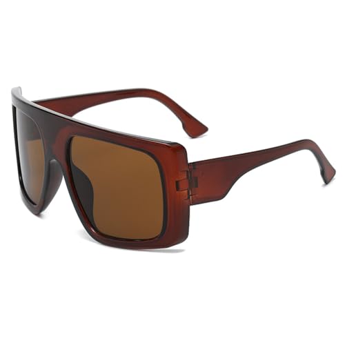 GSZCCZS Übergroße Punk-Sonnenbrille für Damen und Herren, Sport-Sonnenbrille, UV400, Braun, Einheitsgröße GSZCCZS Übergroße Punk-Sonnenbrille für Damen und Herren, Sport-Sonnenbrille, UV400, Braun, Einheitsgröße von GSZCCZS