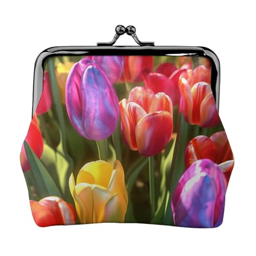 Bunte Blumen, doppelseitig bedrucktes Muster, für Damen und Mädchen, modisches Leder, Kussschloss, Münzgeldbörse, Kartentasche, Schwarz , Einheitsgröße, Kartenhalter Bunte Blumen, doppelseitig bedrucktes Muster, für Damen und Mädchen, modisches Leder, Kussschloss, Münzgeldbörse, Kartentasche, Schwarz , Einheitsgröße, Kartenhalter von GTGHYLHA