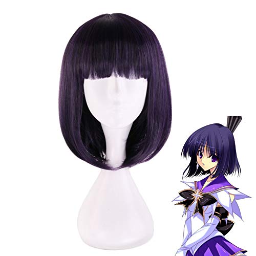 Cosplay Perücke Anime Sailor Moon Sailor Saturn Perücke Cosplay Kostüm Tomoe Hotaru Frauen Kurze hitzebeständige synthetische Haarperücken Sailor Moon von GUANBBD