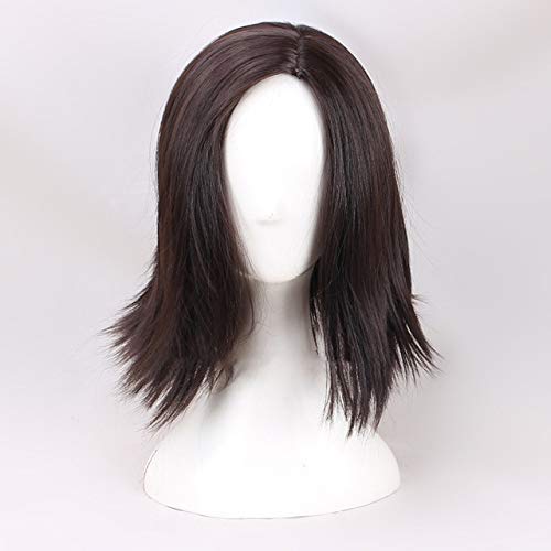 Cosplay Perücke-Cosplay Film Alita Battle Angel Perücken Braun Schwarzes Haar Für Frauen Erwachsene Alita Haar Synthetische Perücke Halloween Perücke+Perücke Kappe Schwarz Braun von GUANBBD