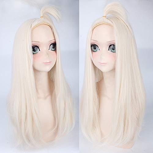 Cosplay Perücke Fairy Tail Mirajane Strauss Lange gerade Cosplay Perücken für Frauen Hochwertige Anime Party Universal Synthetic Hair Perücke Beige von GUANBBD