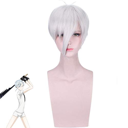 Cosplay Perücke Land Of The Lustrous Antarcticite Wig Cosplay Costume Houseki No Kuni Men Women Short Synthetic Hair Party Role Play Wigs Pl-188 von GUANBBD