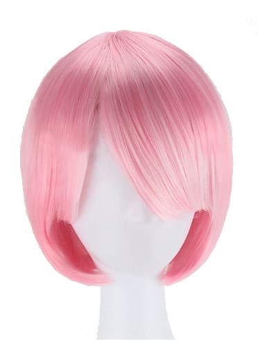 Cosplay Perücke-Rem Ram Perücke Cosplay Kostüm Re: Leben in einer anderen Welt als Null Halloween Short Pink Blue Synthetic Hair Frauen Perücken Pink von GUANBBD