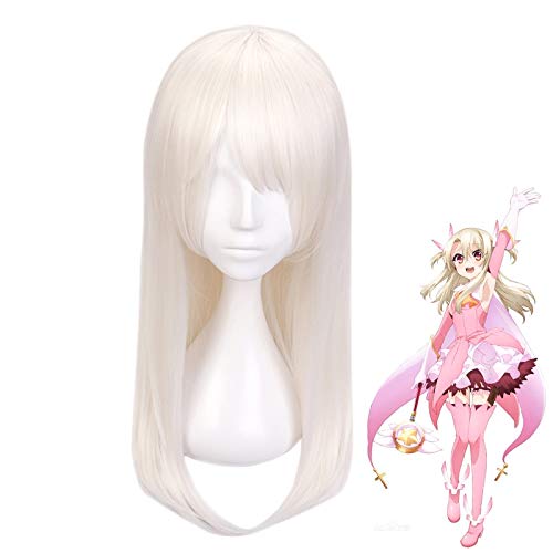 Cosplay Perücke-Schicksal/Kaleid Liner Illyasviel von Einzbern Perücke Cosplay Kostüm Schicksal bleiben Nacht Frauen Hitzebeständige synthetische Haar Perücken Schicksal bleiben Nacht von GUANBBD