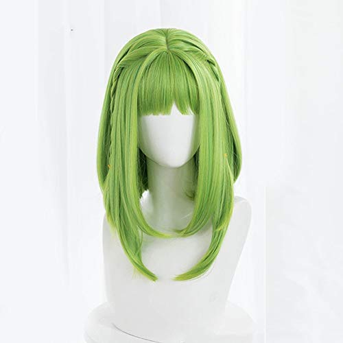 GUANBBD Anime Nanamine Sakura Green Perücke Cosplay Kostüm Jibaku Shounen Toilettengebundene Hanako-Kun Hitzebeständige synthetische Haare Frauen Perücken Grün von GUANBBD