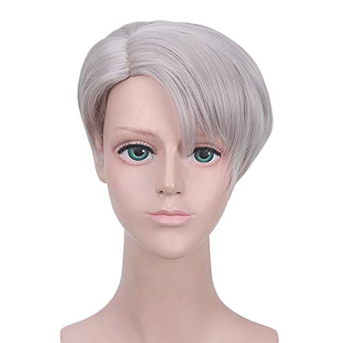 GUANBBD Anime YURI !!! auf ICE Victor Nikiforov Perücke Cosplay Kostüm Männer & Frauen Kurze synthetische Haarperücken von GUANBBD