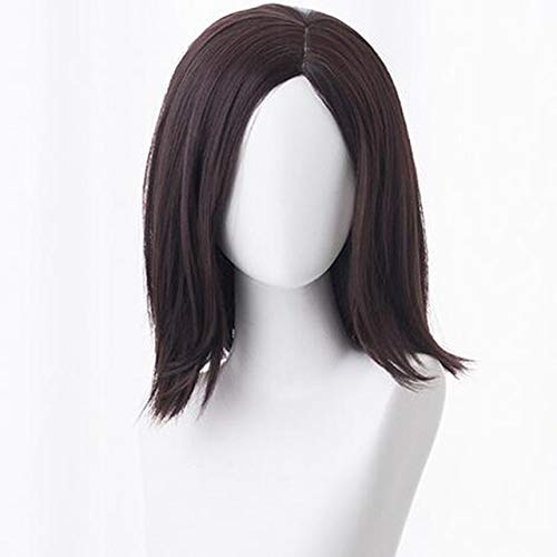 GUANBBD Cosplay Film Alita Battle Angel Perücken schwarzes Haar für Frauen Alita Haar synthetische Perücke Halloween Haar + Perücke Kappe Wie das Bild von GUANBBD